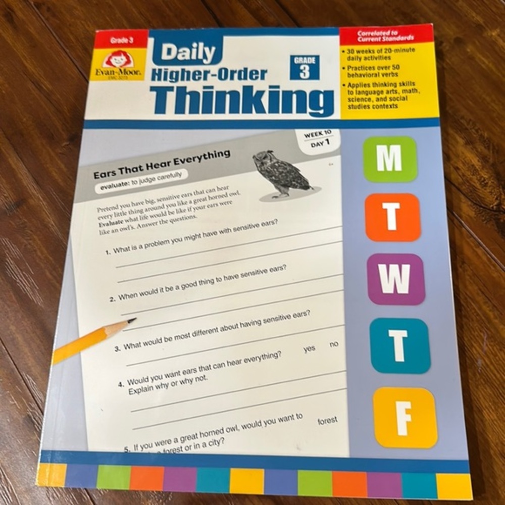 Evan Moor‎ Evan-Moor Daily Higher-Order Thinking Grade 3 New